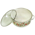 High Quanlity Enamel super capsule bottom cookware with glass lid